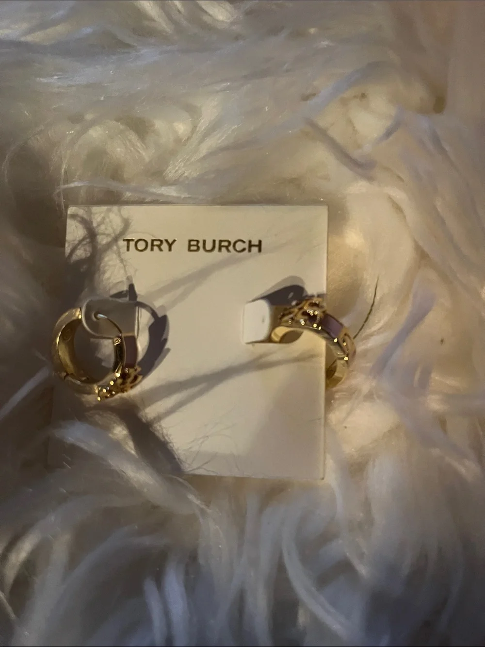 Tory pinkGold Sculpted Hoop Earrings